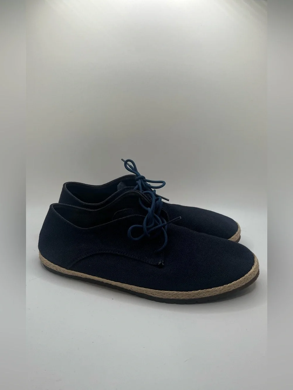 PATARA Men”s Eco - Friendly Navy  Nomad Canvas Lace-Up  Travel Shoes Size US 9
